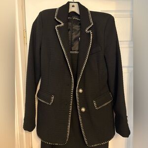 7 For All Mankind tweed contrast stitch blazer S